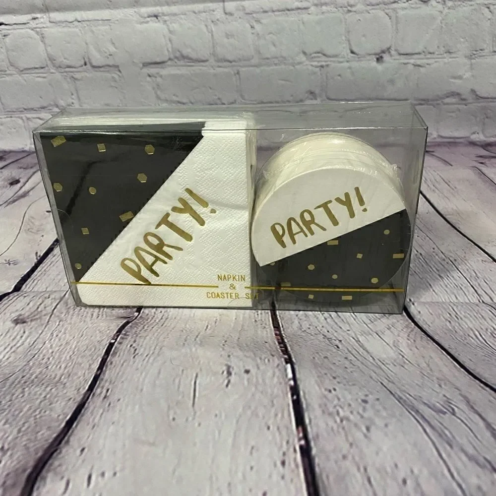 Napkin and Coaster Set Celebrate and Party